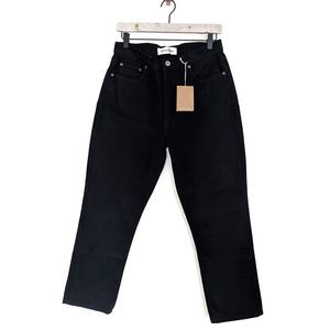REFORMATION Julia High Rise Crop Jeans Black